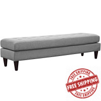 Modway EEI-2137-LGR Empress Bench in Light Gray