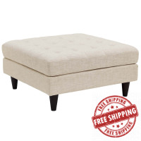 Modway EEI-2139-BEI Empress Upholstered Fabric Large Ottoman