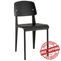 Modway EEI-214-BLK-BLK Cabin Dining Side Chair in Black Black