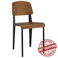 Modway EEI-214-WAL-BLK Cabin Dining Side Chair in Walnut Black