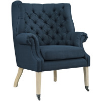 Modway EEI-2146-AZU Chart Fabric Lounge Chair in Azure