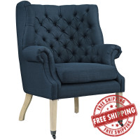 Modway EEI-2146-AZU Chart Fabric Lounge Chair in Azure