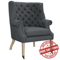 Modway EEI-2146-GRY Chart Fabric Lounge Chair in Gray