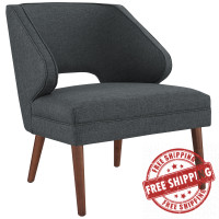 Modway EEI-2149-GRY Dock Fabric Armchair in Gray
