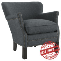 Modway EEI-2152-GRY Key Fabric Armchair in Gray