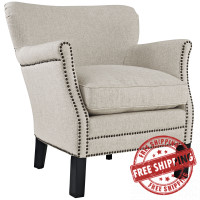 Modway EEI-2152-SAN Key Fabric Armchair in Sand