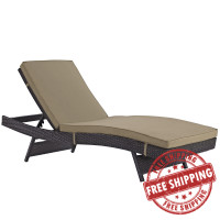 Modway EEI-2179-EXP-MOC Convene Outdoor Patio Chaise in Espresso Mocha