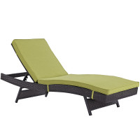 Modway EEI-2179-EXP-PER Convene Outdoor Patio Chaise in Espresso Peridot