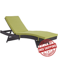 Modway EEI-2179-EXP-PER Convene Outdoor Patio Chaise in Espresso Peridot