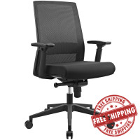 Modway EEI-2213-BLK Shift Fabric Office Chair In Black