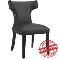 Modway EEI-2220-BLK Curve Vinyl Dining Chair in Black