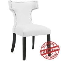 Modway EEI-2220-WHI Curve Vinyl Dining Chair in White