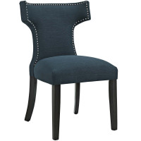 Modway EEI-2221-AZU Curve Fabric Dining Chair in Azure