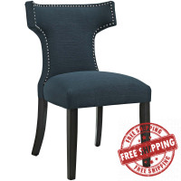 Modway EEI-2221-AZU Curve Fabric Dining Chair in Azure