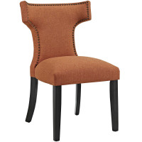 Modway EEI-2221-ORA Curve Fabric Dining Chair in Orange