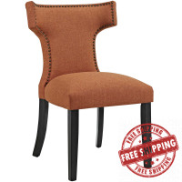 Modway EEI-2221-ORA Curve Fabric Dining Chair in Orange