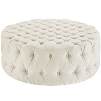 Modway EEI-2225-BEI Amour Fabric Ottoman in Beige