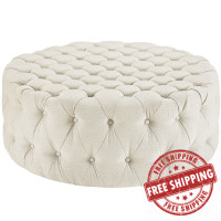 Modway EEI-2225-BEI Amour Fabric Ottoman in Beige