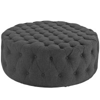 Modway EEI-2225-GRY Amour Fabric Ottoman in Gray