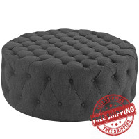 Modway EEI-2225-GRY Amour Fabric Ottoman in Gray