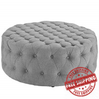 Modway EEI-2225-LGR Amour Fabric Ottoman in Light Gray