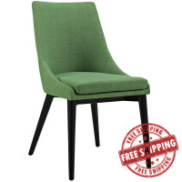 Modway EEI-2227-GRN Viscount Fabric Dining Chair in Green