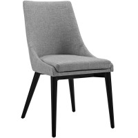 Modway EEI-2227-LGR Viscount Fabric Dining Chair in Light Gray