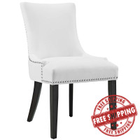 Modway EEI-2228-WHI Magnate Vinyl Dining Chair in White
