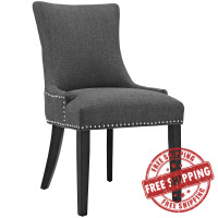 Modway EEI-2229-GRY Marquis Fabric Dining Chair in Gray