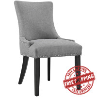 Modway EEI-2229-LGR Marquis Fabric Dining Chair in Light Gray
