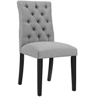 Modway EEI-2231-LGR Duchess Fabric Dining Chair in Light Gray