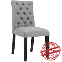 Modway EEI-2231-LGR Duchess Fabric Dining Chair in Light Gray
