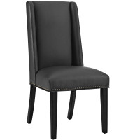 Modway EEI-2232-BLK Baron Vinyl Dining Chair in Black