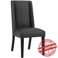 Modway EEI-2232-BLK Baron Vinyl Dining Chair in Black