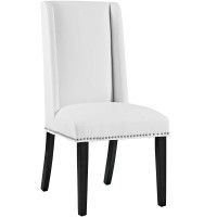 Modway EEI-2232-WHI Baron Vinyl Dining Chair in White