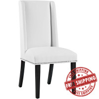 Modway EEI-2232-WHI Baron Vinyl Dining Chair in White