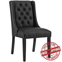 Modway EEI-2234-BLK Baronet Vinyl Dining Chair in Black
