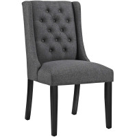 Modway EEI-2235-GRY Baronet Fabric Dining Chair in Gray