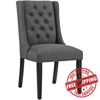 Modway EEI-2235-GRY Baronet Fabric Dining Chair in Gray