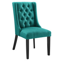 Modway EEI-2235-TEA Baronet Button Tufted Fabric Dining Chair Teal