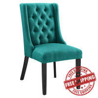 Modway EEI-2235-TEA Baronet Button Tufted Fabric Dining Chair Teal