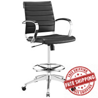 Modway EEI-2236-BLK Jive Drafting Stool in Black