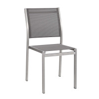 Modway EEI-2259-SLV-GRY Shore Outdoor Patio Aluminum Side Chair