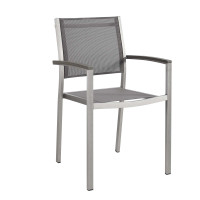 Modway EEI-2272-SLV-GRY Shore Outdoor Patio Aluminum Dining Chair
