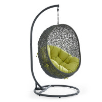 Modway EEI-2273-GRY-PER Hide Outdoor Patio Swing Chair in Gray Peridot