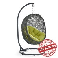 Modway EEI-2273-GRY-PER Hide Outdoor Patio Swing Chair in Gray Peridot