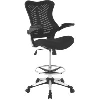 Modway EEI-2286-BLK Charge Drafting Stool in Black