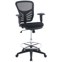Modway EEI-2289-BLK Articulate Drafting Stool in Black