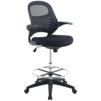 Modway EEI-2290-BLK Advance Drafting Stool in Black