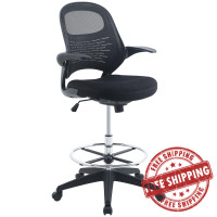 Modway EEI-2290-BLK Advance Drafting Stool in Black